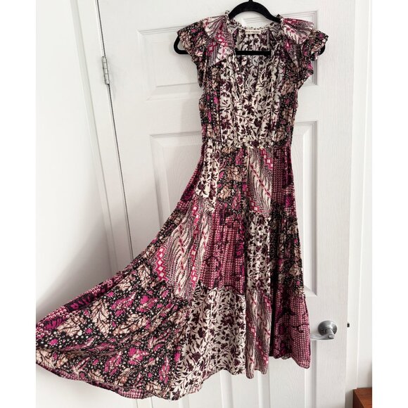 Ulla Johnson "Asis" Patchwork Printed Dress, size 4 - Picture 6 of 14